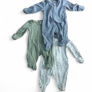 Carter's Blue and Green Footies One Piece Set